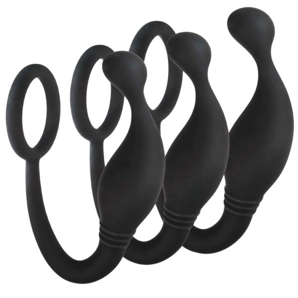 Excellent Power 3 Piece Prostate Plug with Love Ring - Prostate Toys