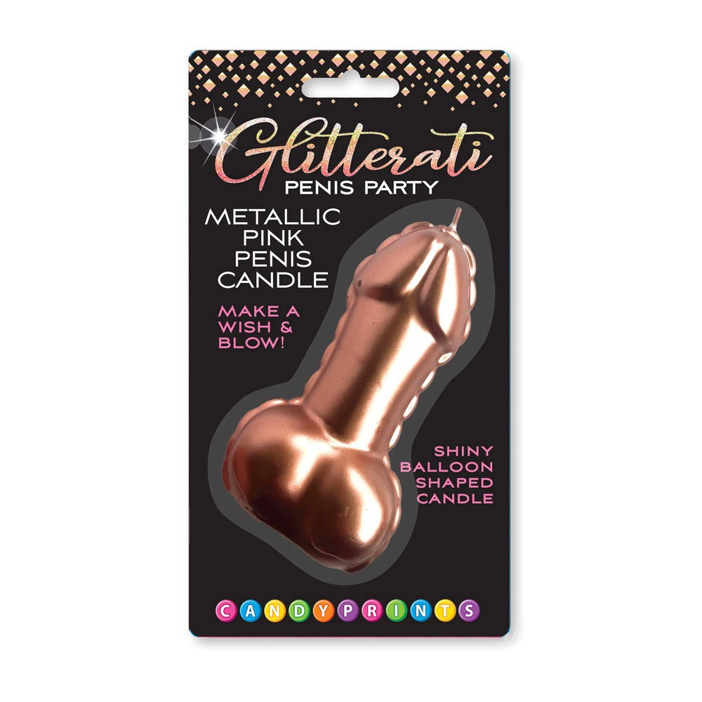 Little Genie Glitterati 10 cm Glitter Penis Party Candle - Party Gifts and Novelties