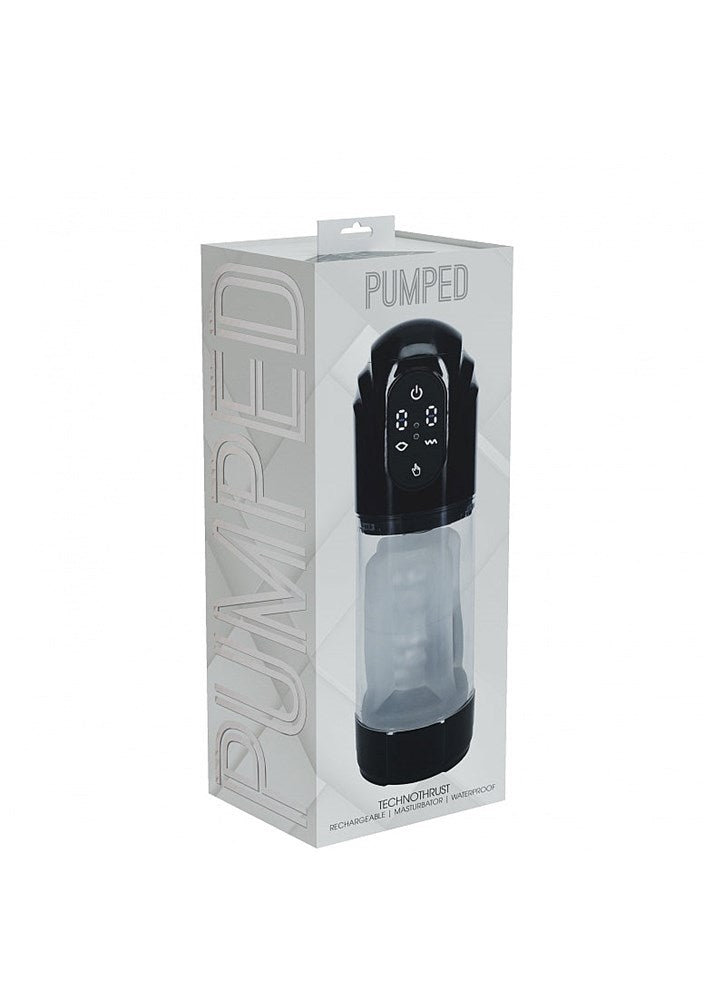 Shots Toys PUMPED TechnoThrust Rechargeable Auto Maturbator - Masturbators and Strokers