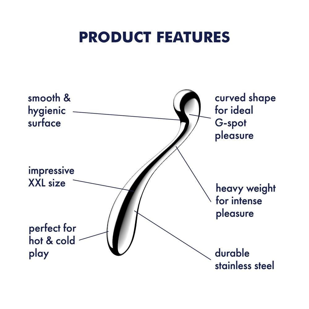 Satisfyer Star Force 4 Chrome 26 cm Steel Dildo - Steel Sex Toys