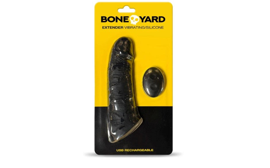 Boneyard Vibrating Silicone Penis Extender by C1R Releasing - Penis Sleeves and Extenders