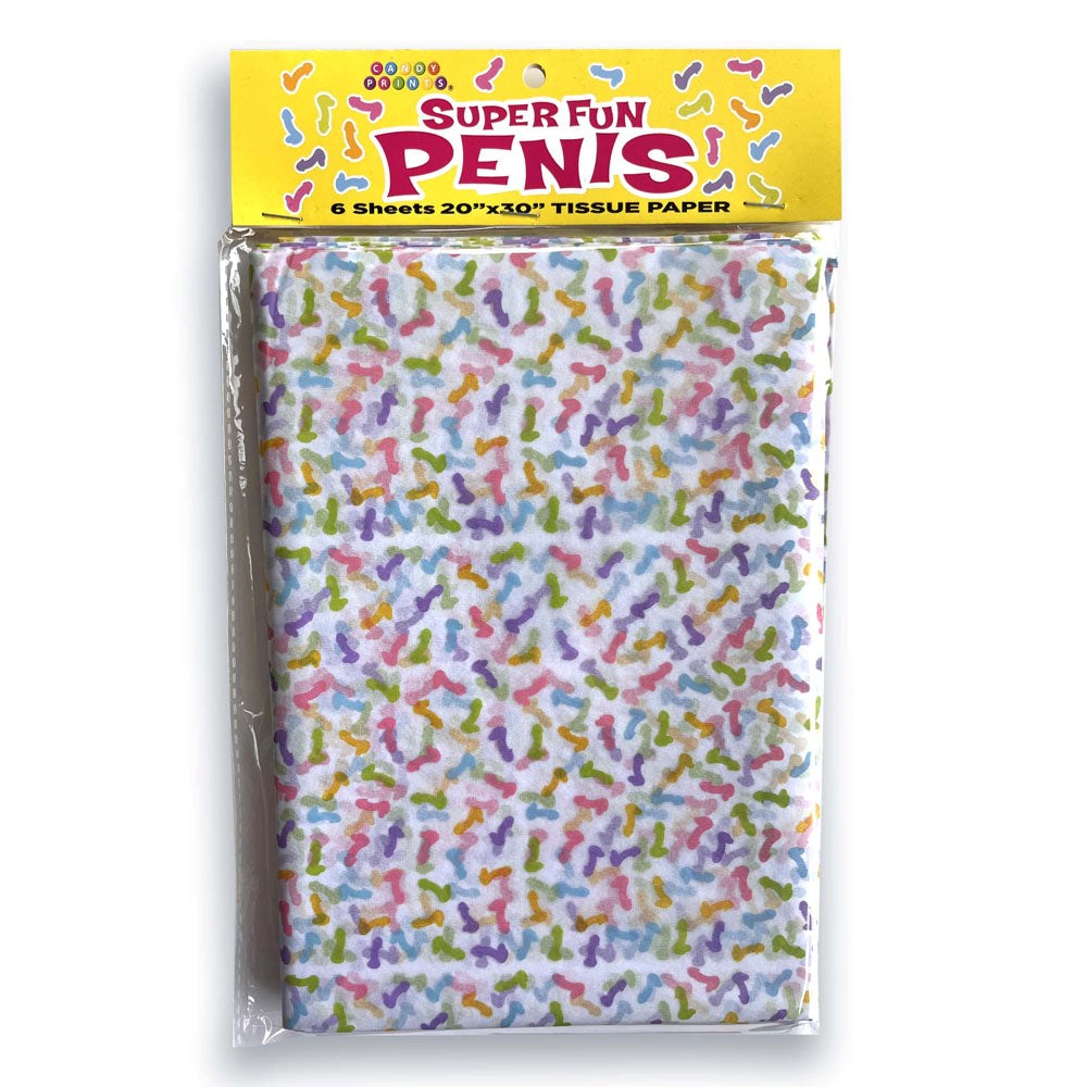 Little Genie Super Fun Penis Tissue Paper Sheets 6 Pack - Party Gifts and Novelties