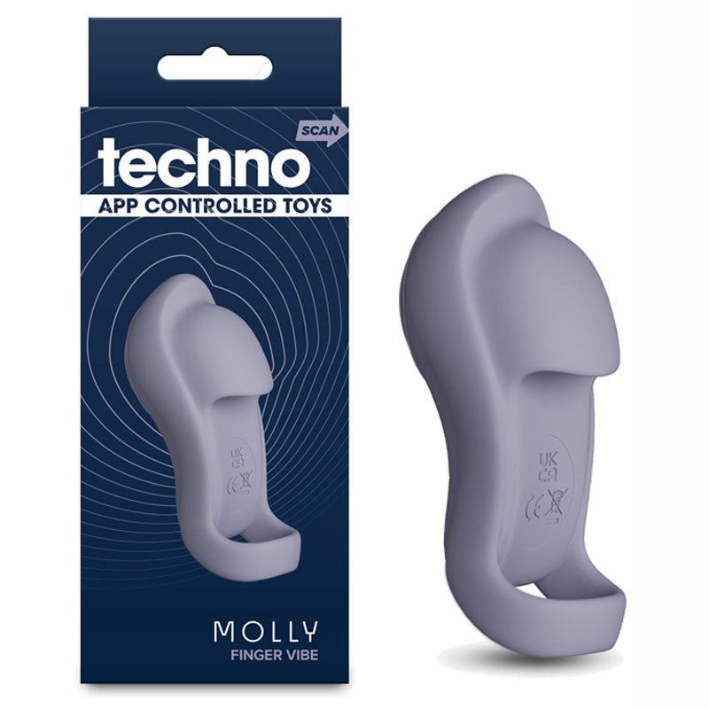 NS Novelties Techno Molly USB Rechargeable Finger Stimulator - Finger and Tongue Vibrators