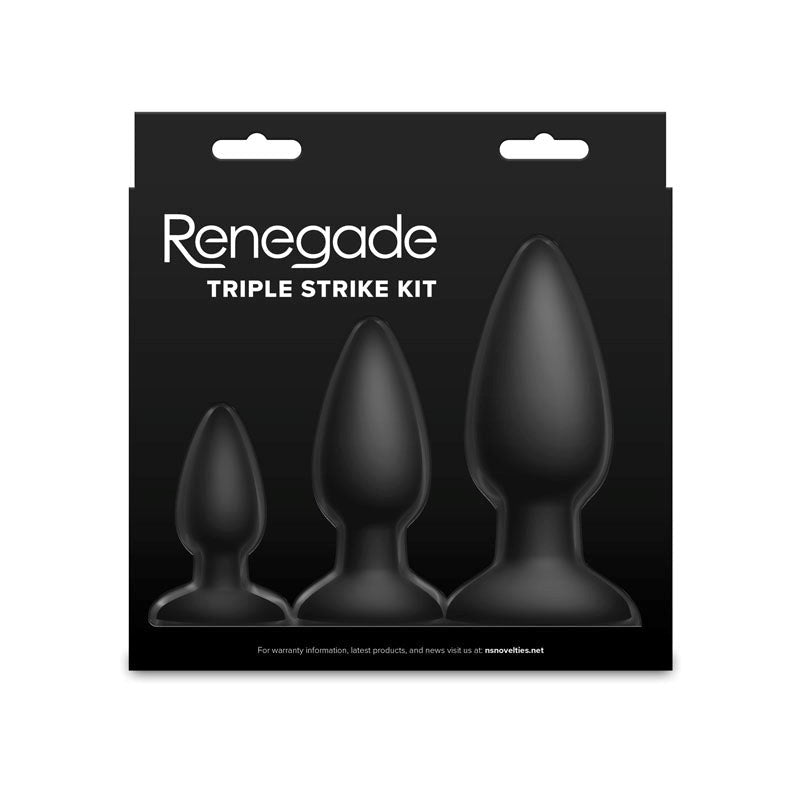 NS Novelties Renegade Triple Strike 3 Sizes Butt Plugs Set - Butt Plugs