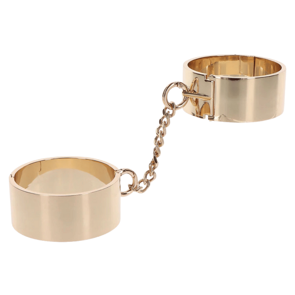 Scala Taboom Gold Metal Slave Wrist Cuffs - Cuffs And Restraints
