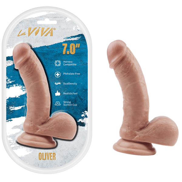 La Viva Oliver 7 Inch Dual Density Realistic Dildo - Realistic Dildos