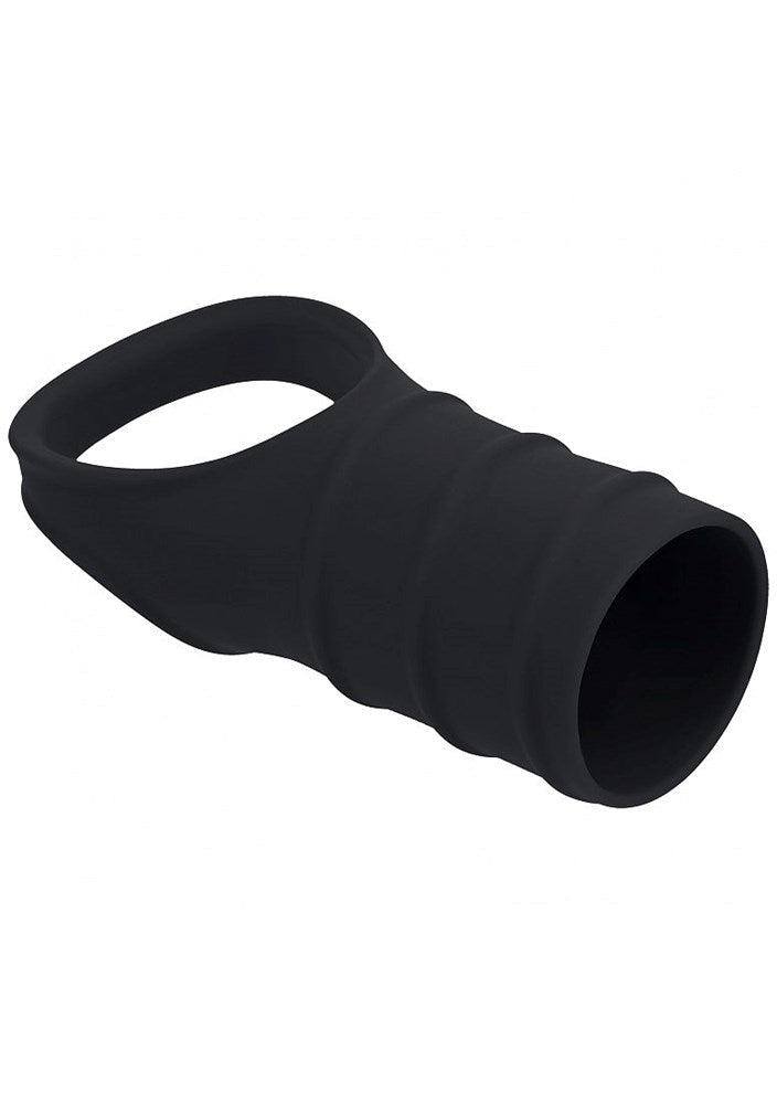 Shots LEVELZ Silicone Cock Ring and Ribbed Sleeve - Stretchy Cock Rings