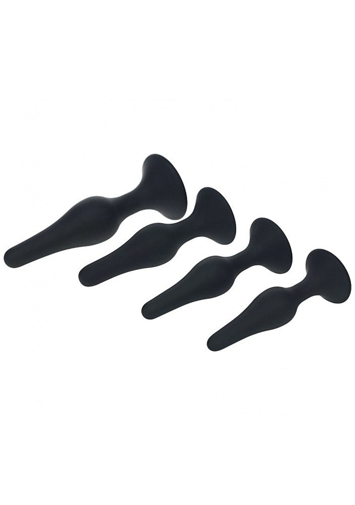 Shots LEVELZ Slim Silicone Anal Plug Kit of 4 Sizes - Butt Plugs