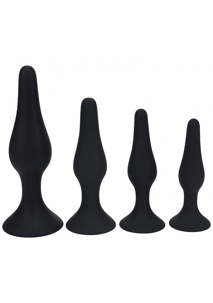 Shots LEVELZ Slim Silicone Anal Plug Kit of 4 Sizes - Butt Plugs