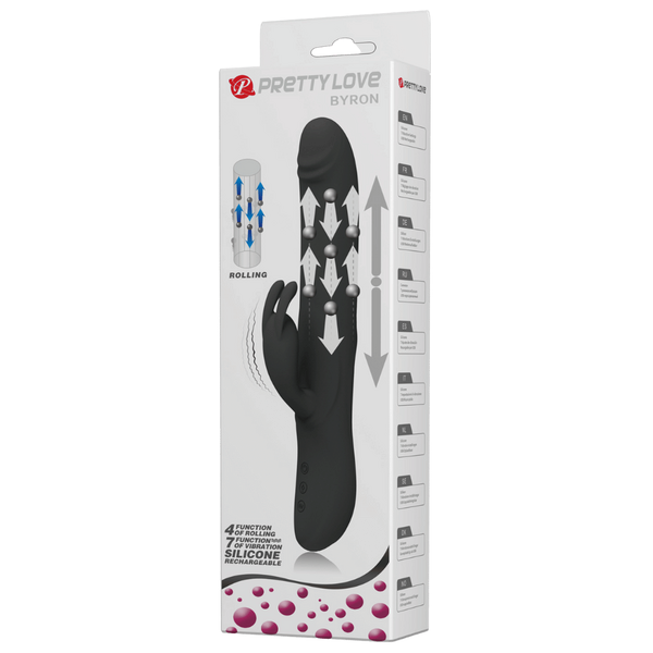 Pretty Love Byron Rechargeable Rolling Rabbit Vibrator - Rabbit Vibrators