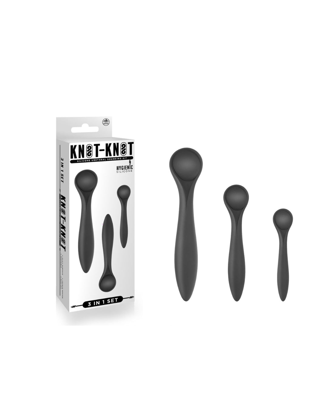 Nanma Knot-Knot Silicone Urethral Plug Set - Urethral Sounds