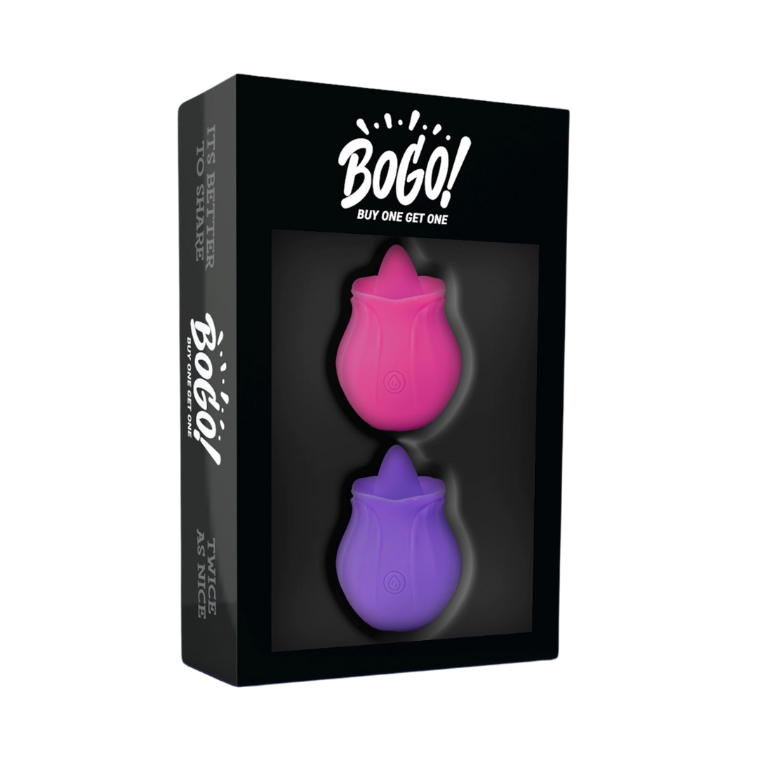 Cousins Group Bogo Rose Multi Functions Clitoral Vibrator - Clit Ticklers and Pulsators
