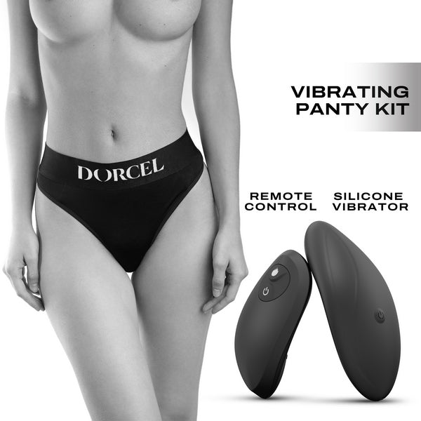 Marc DORCEL Discreet 10 Functions Panty Vibrator Black - Remote Control Vibrators