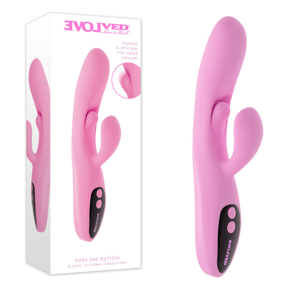 Evolved PUSH THE BUTTON Rabbit Vibrator with G-Spot Bud - Rabbit Vibrators