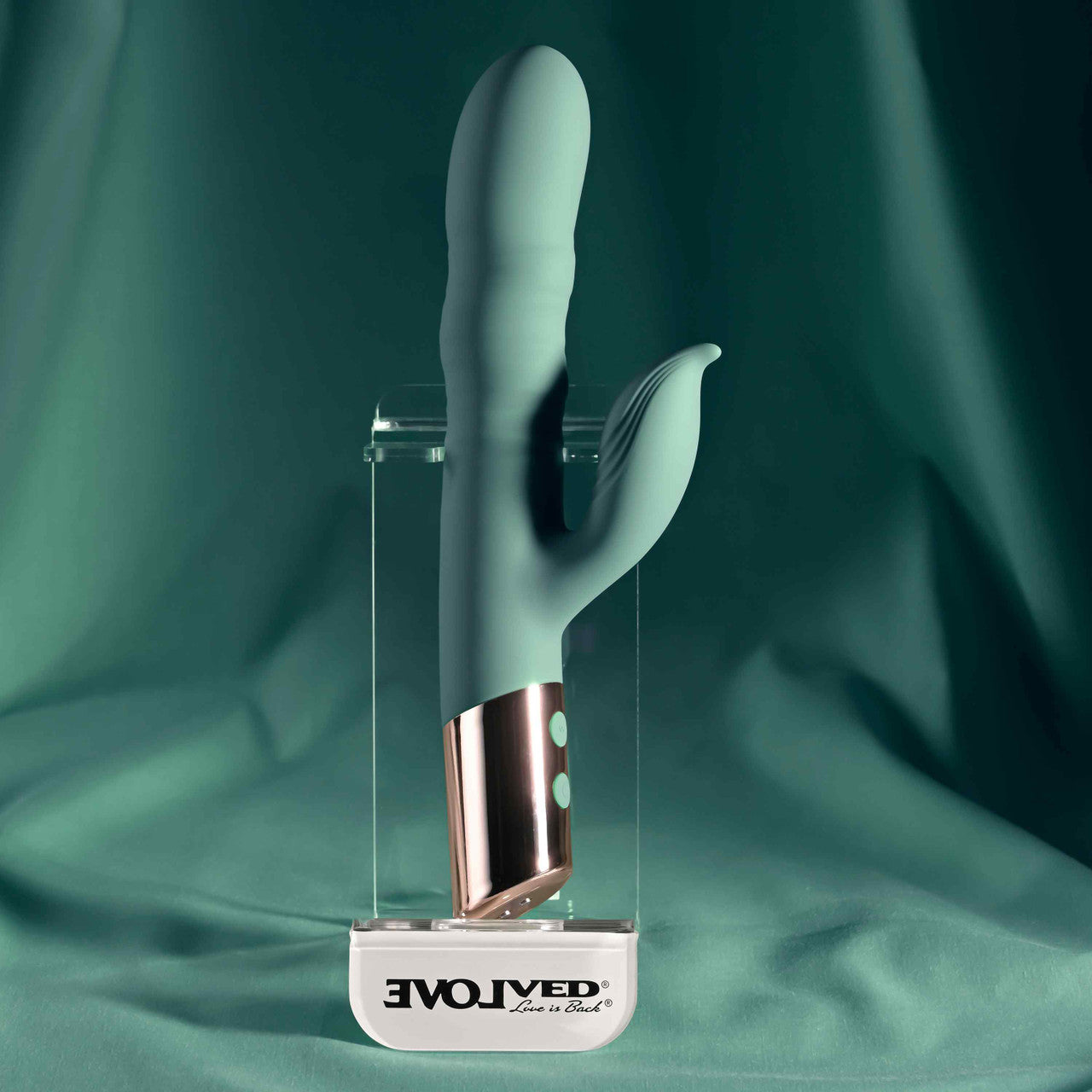 Evolved THE SHIMMY Rechargeable Thrusting Rabbit Vibrator - Rabbit Vibrators