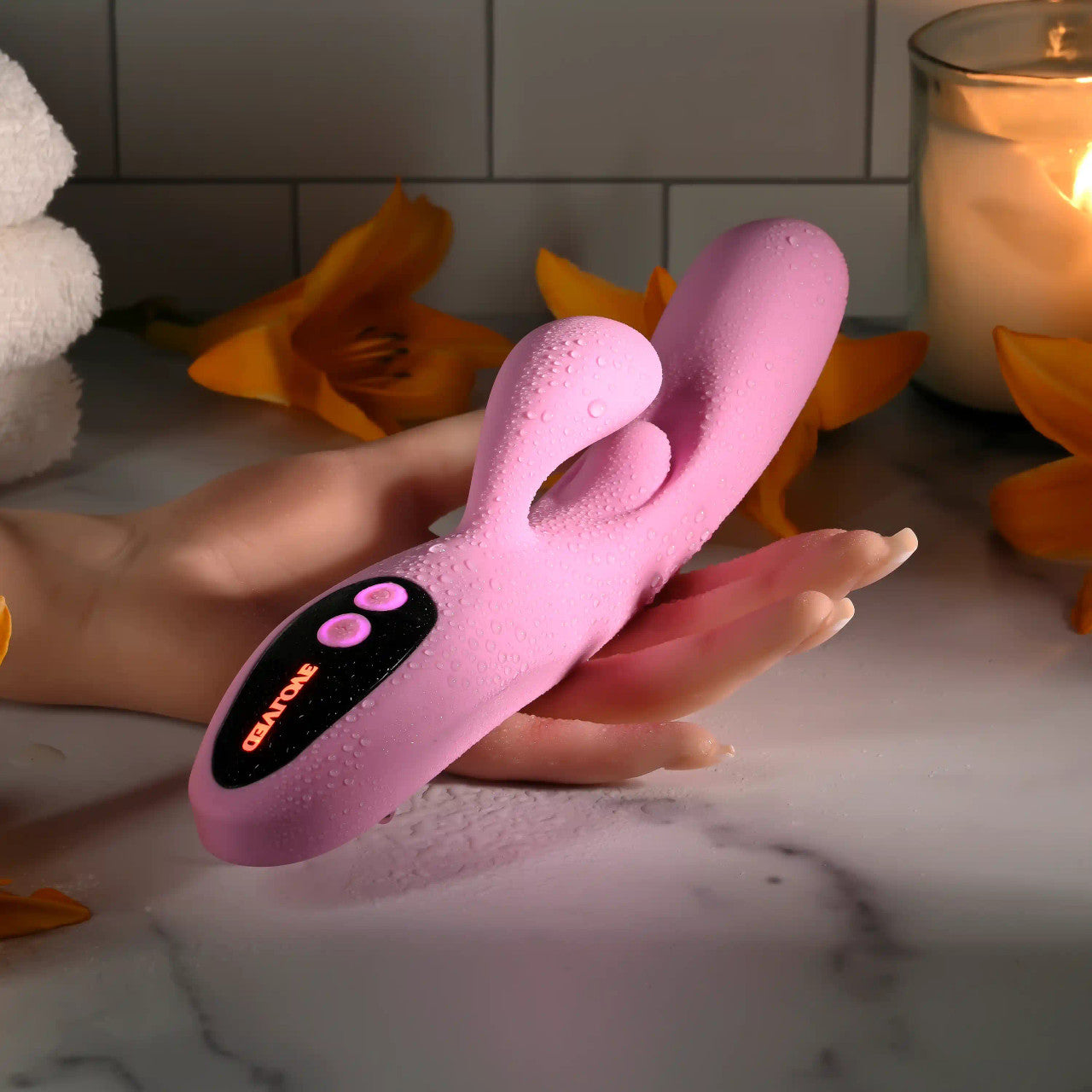 Evolved PUSH THE BUTTON Rabbit Vibrator with G-Spot Bud - Rabbit Vibrators