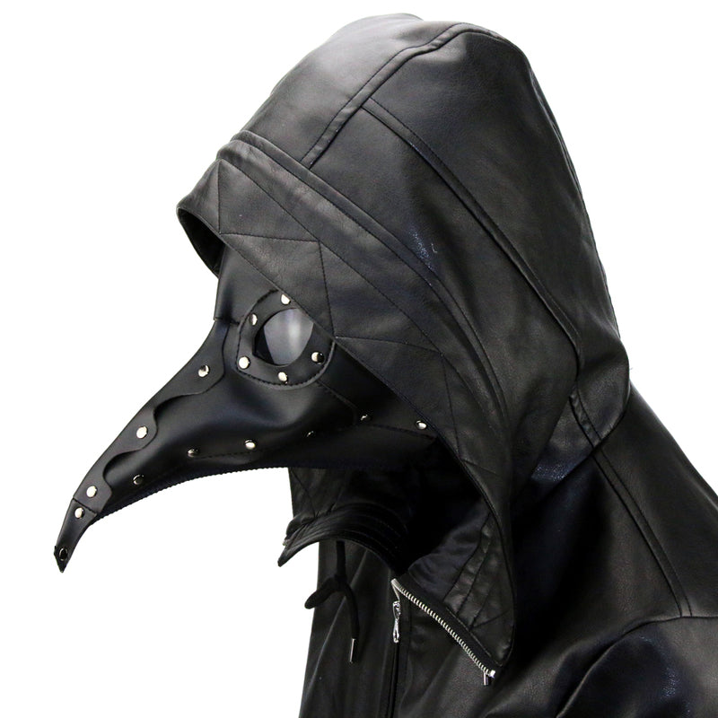 BDStyle Black Plague Doctor Mask Gothic Long Nose Bird Beak - Masks And Blindfolds