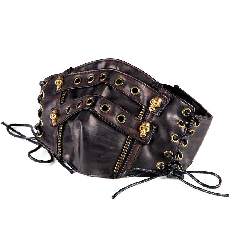 Steampunk Strappy Skull Splice Mask by BDStyle - Masks And Blindfolds