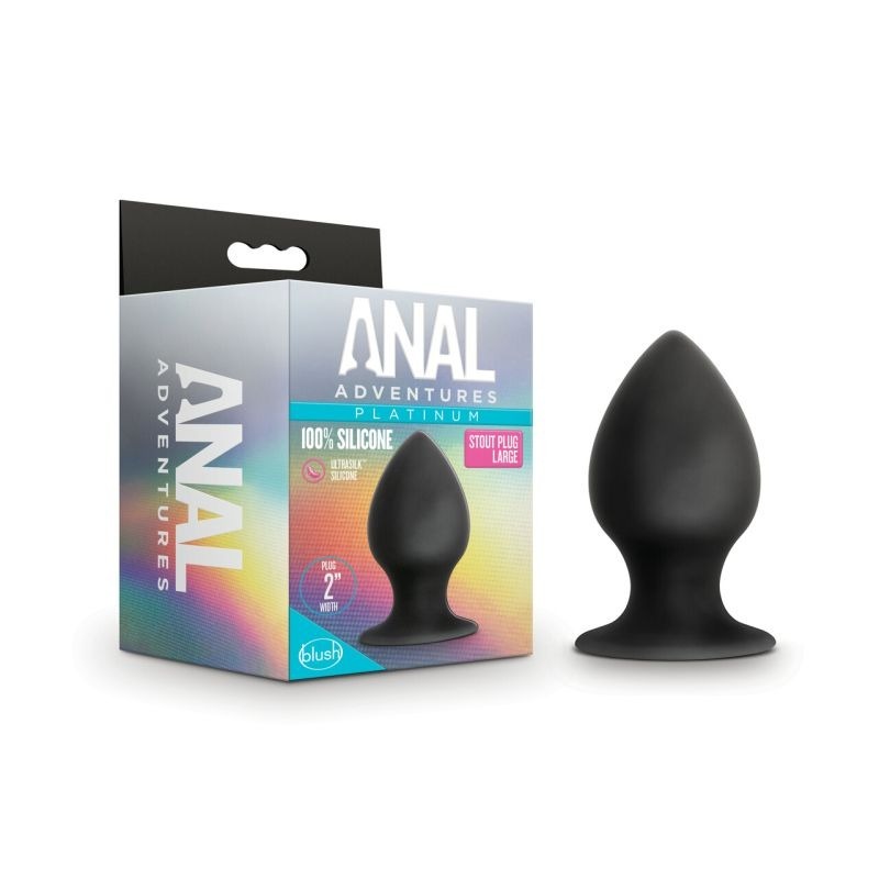 Anal Adventures Platinum Silicone Anal Stout Plug - Butt Plugs