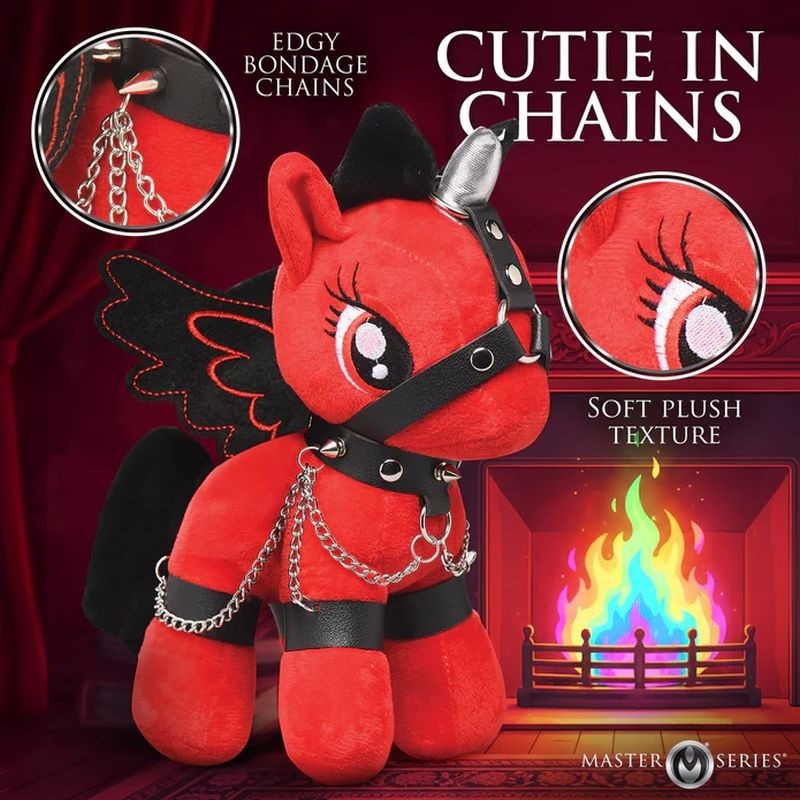Scarlet Chainheart Bondage Pony Party Gift by XR Brands - Party Gifts and Novelties
