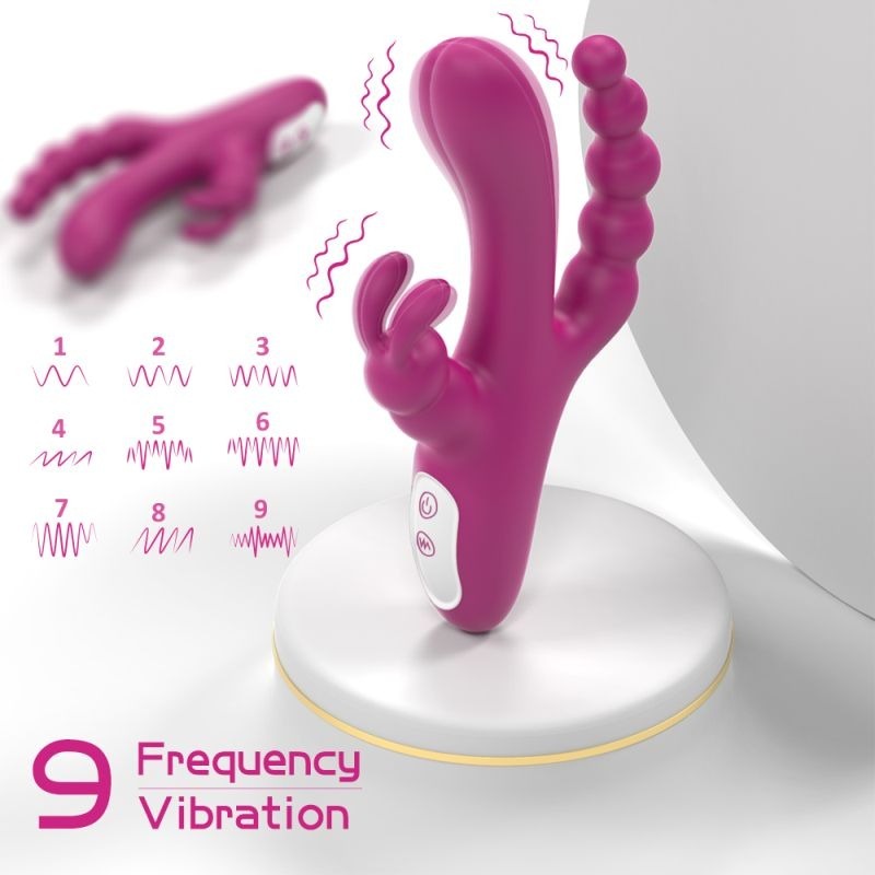Joker Triple Ecstasy Vibrator by S-Hande - Rabbit Vibrators