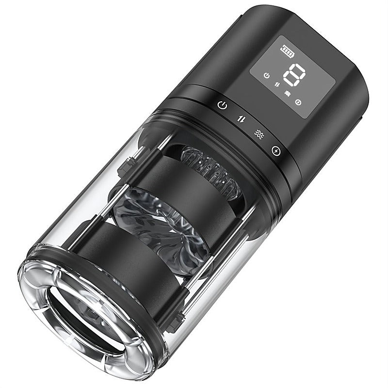 Maximus LCD Auto Thrusting and Vibrating Masturbator - Masturbators and Strokers