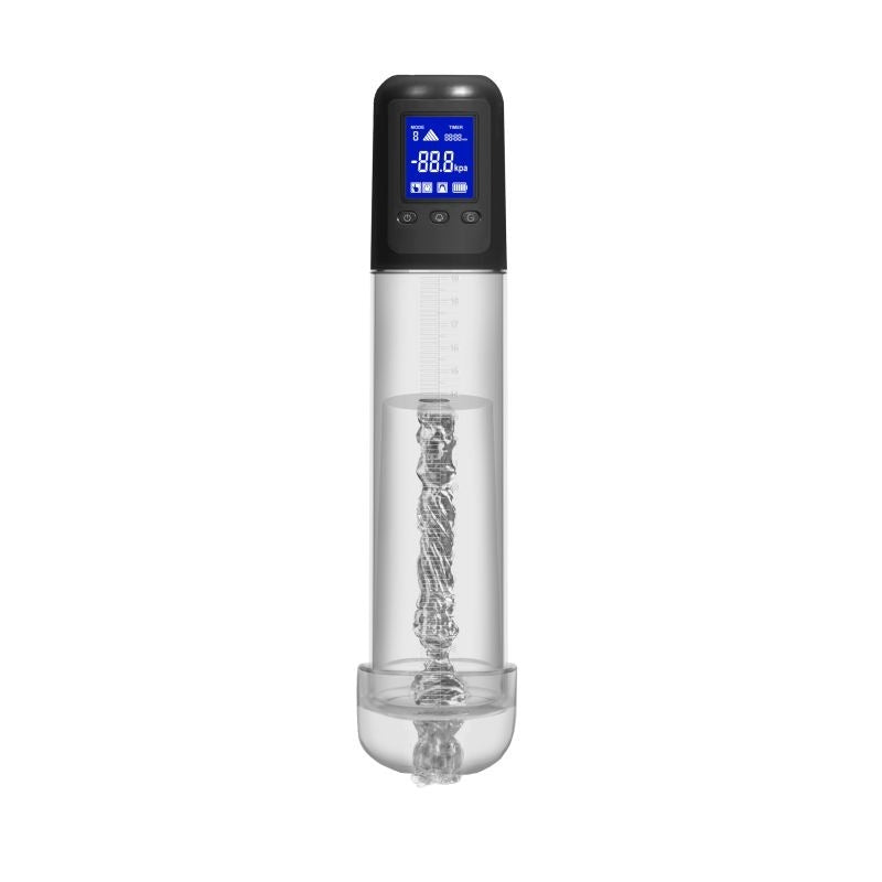 Smart Rechargeable LCD Penis Pump w/ Sleeve and Donut - Penis Pumps And Stretchers