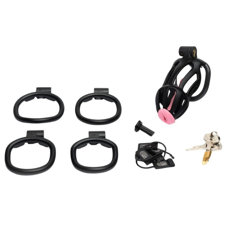 Centurion Size 2 Cock Cage with Pussification Plug - Male Chastity