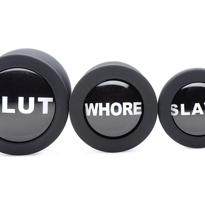 Dirty Words Anal Plug Set by XR Brands - Butt Plugs