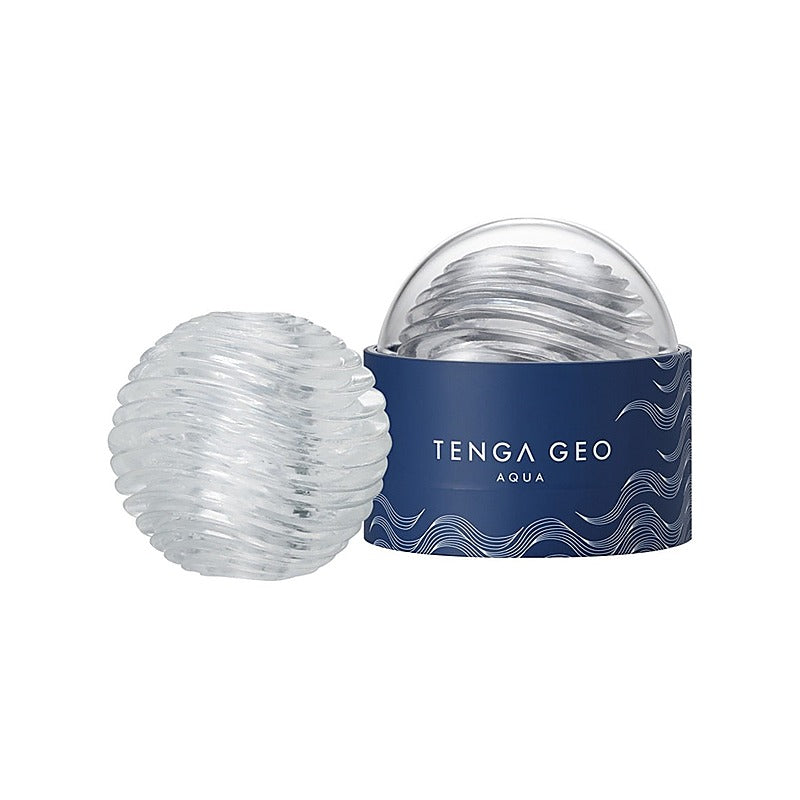 Geo Aqua Textured Male Masturbator by Tenga - Masturbators and Strokers