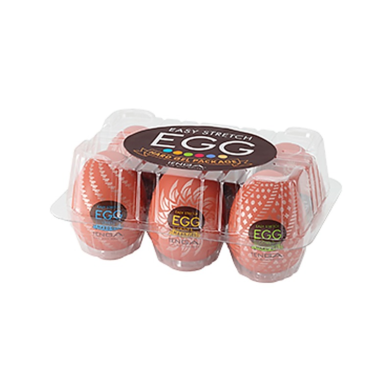 Egg Hard Gel 6 Pack Firm Texture Strokers by Tenga - Masturbators and Strokers
