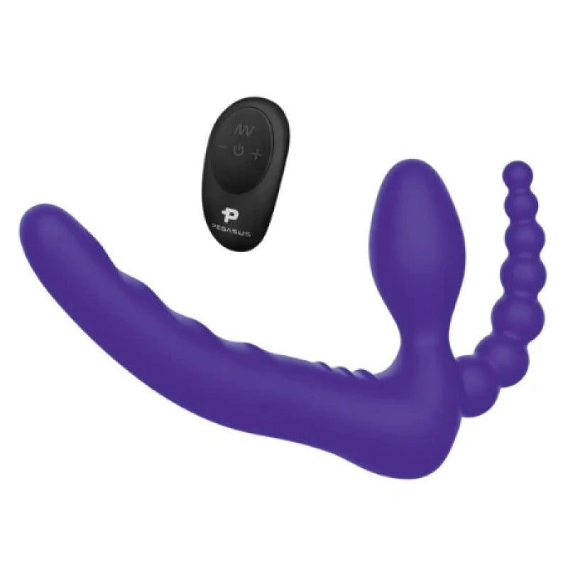 Pegasus 7 Inch Remote DP Strapless Strap-On by Electric EEL - Strap On Sextoys