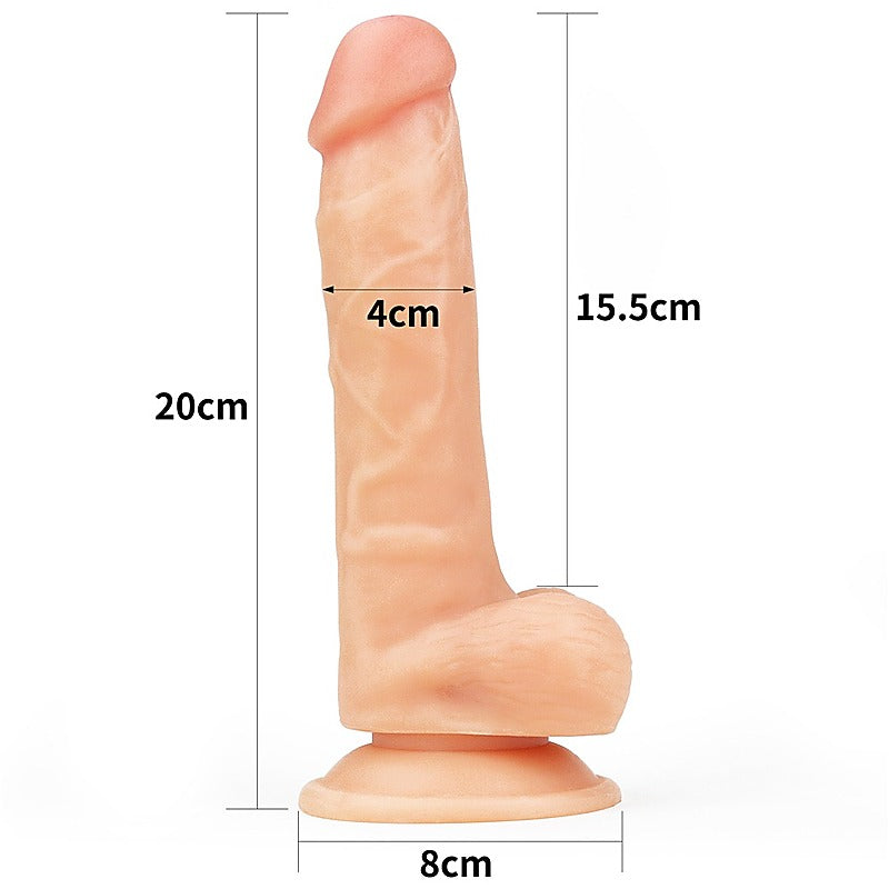 Easy Strap On Set Dildo Vanilla with Balls by Lovetoy - Strap On Sextoys