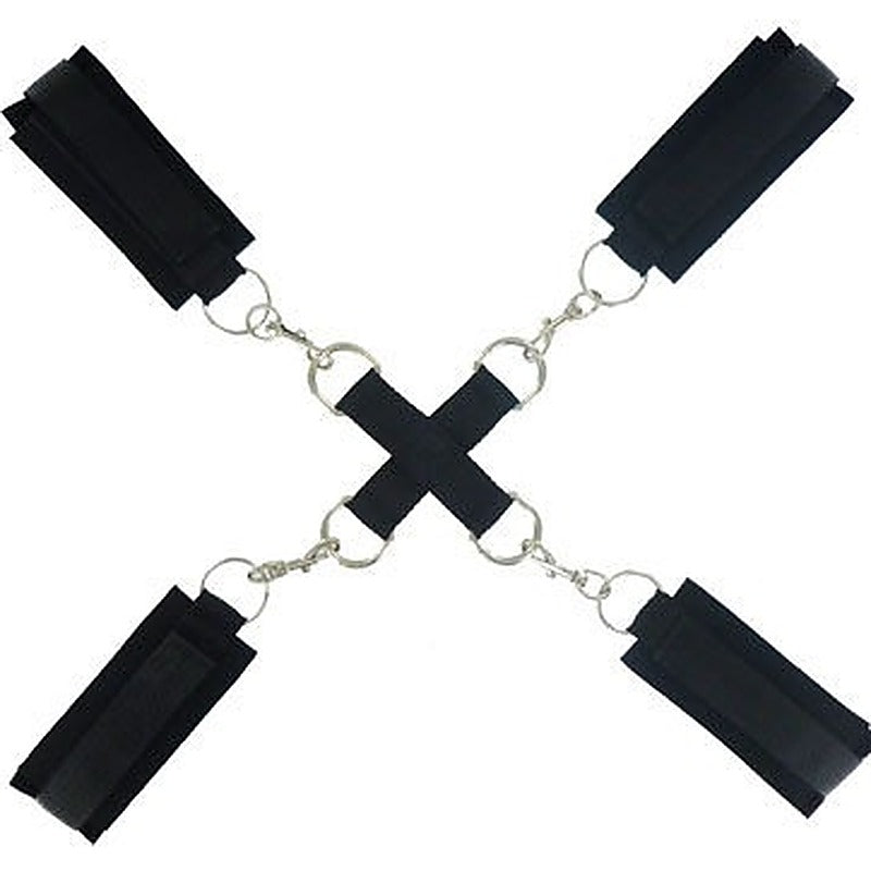 Frisky Stay Put Cross BDSM Play Tie Restraints by XR Brands - Cuffs And Restraints