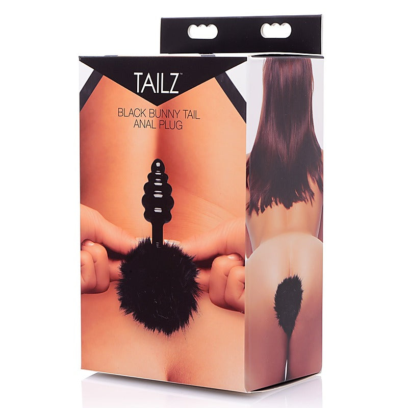 Bunny Tail Anal Plug Black by XR Brands - Butt Plugs