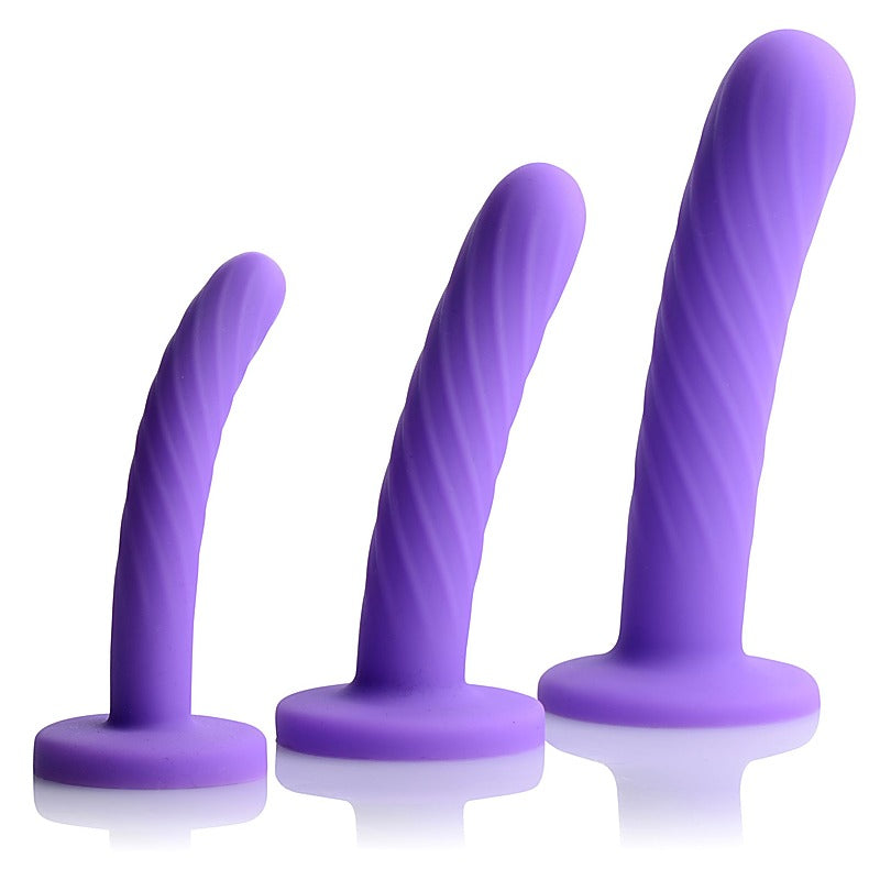 Tri-Play Silicone Dildo Set by XR Brands - Realistic Dildos