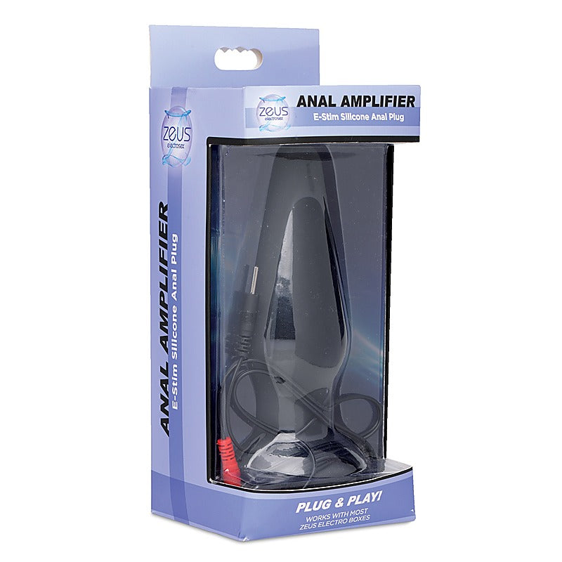 Zeus Anal Amplifier Silicone eStim Plug by XR Brands - Butt Plugs