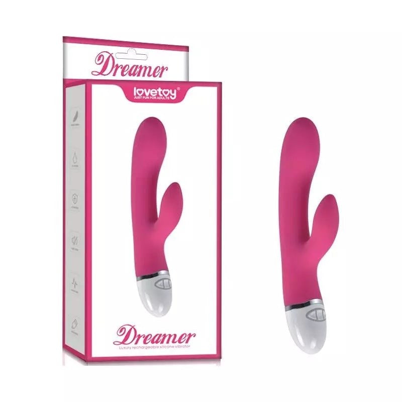 Lovetoy Dreamer 7 Mode Silicone Rechargeable Rabbit Vibrator Pink - Rabbit Vibrators
