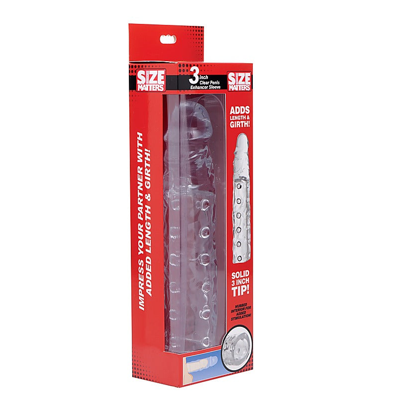 Size Matters 3 inch Mens Penis Enhancer Sleeve - Pumps, Extenders and Sleeves