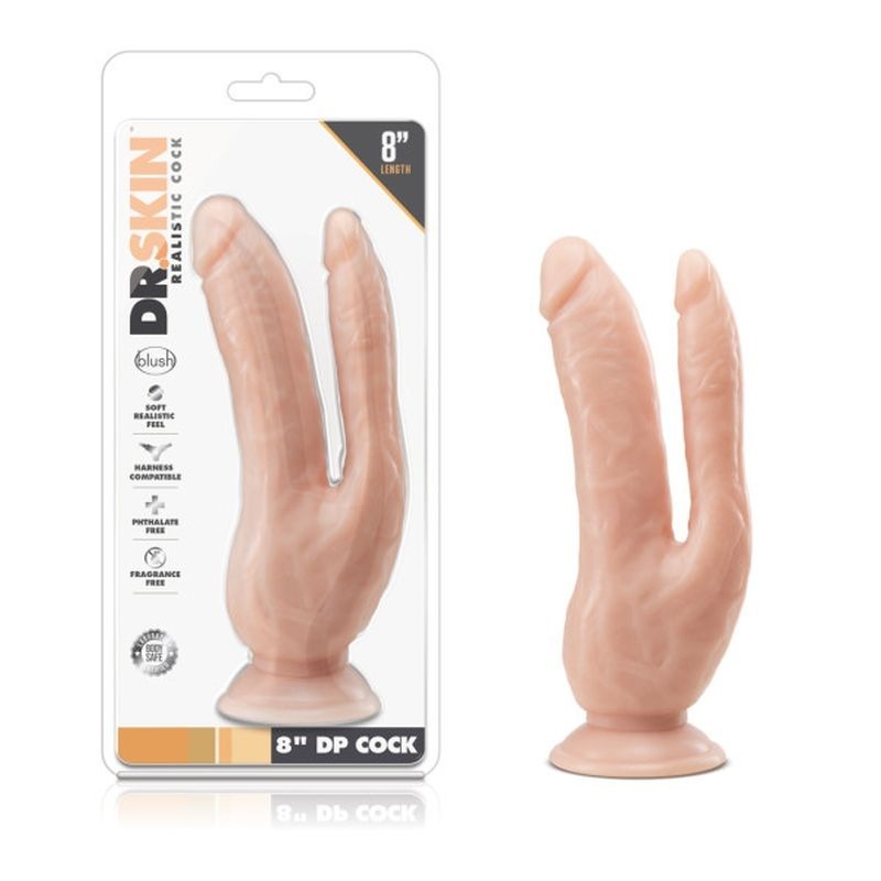 Dr Skin DP Cock Realistic Dildo by Blush Novelties - Realistic Dildos
