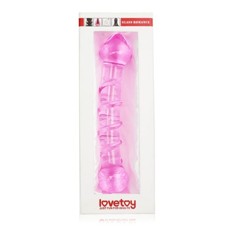 Glass Romance 5 Glass Sex Toy Pink by Lovetoy - Glass Sex Toys