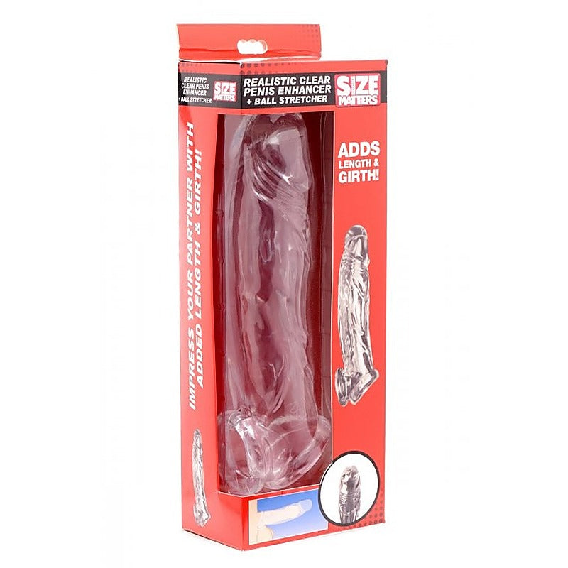 Size Matters Realistic Clear Penis Enhancer by XR Brands - Penis Sleeves and Extenders
