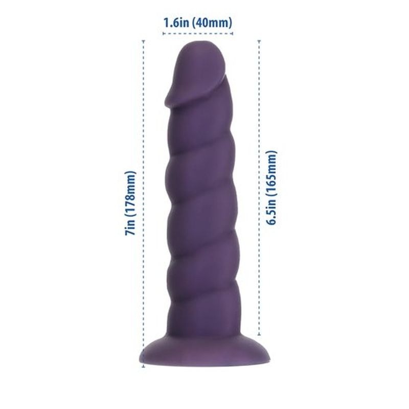 Unicorn Silicone Dildo Purple by BMS Factory - Realistic Dildos
