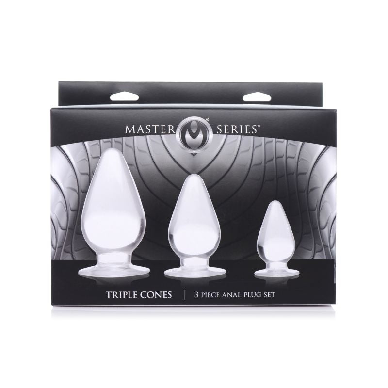 Triple Cones Anal Plug Set by XR Brands - Butt Plugs