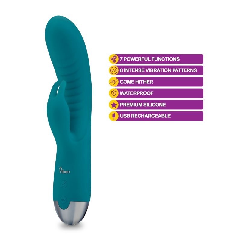 Alluring Come Hither Rabbit Vibe Ocean Rabbit Vibrator - Rabbit Vibrators