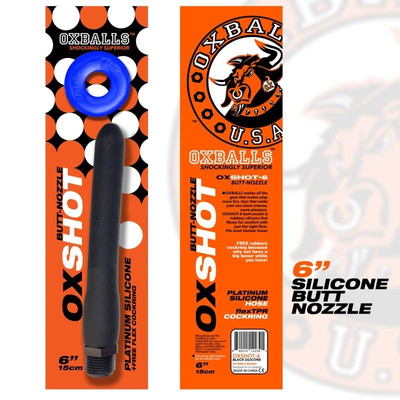 Oxshot Butt Nozzle Shower Hose Enema by OxBalls - Enemas and Douches