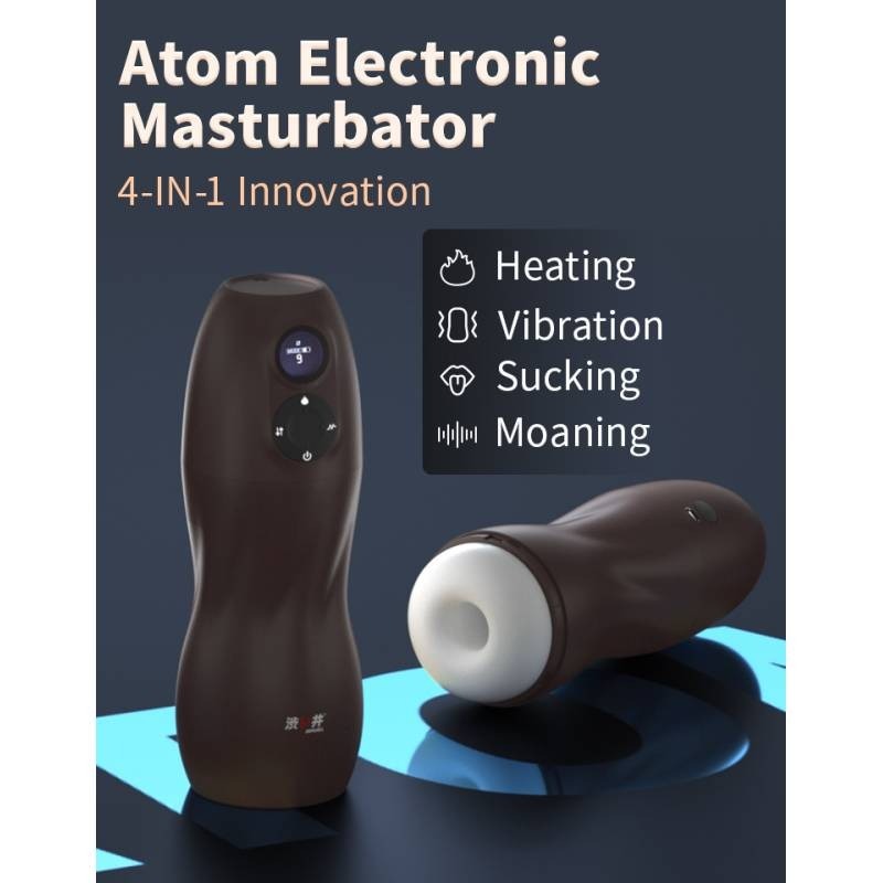 Atom Auto Thrusting, Heating, Vibrating Masturbator - Masturbators and Strokers