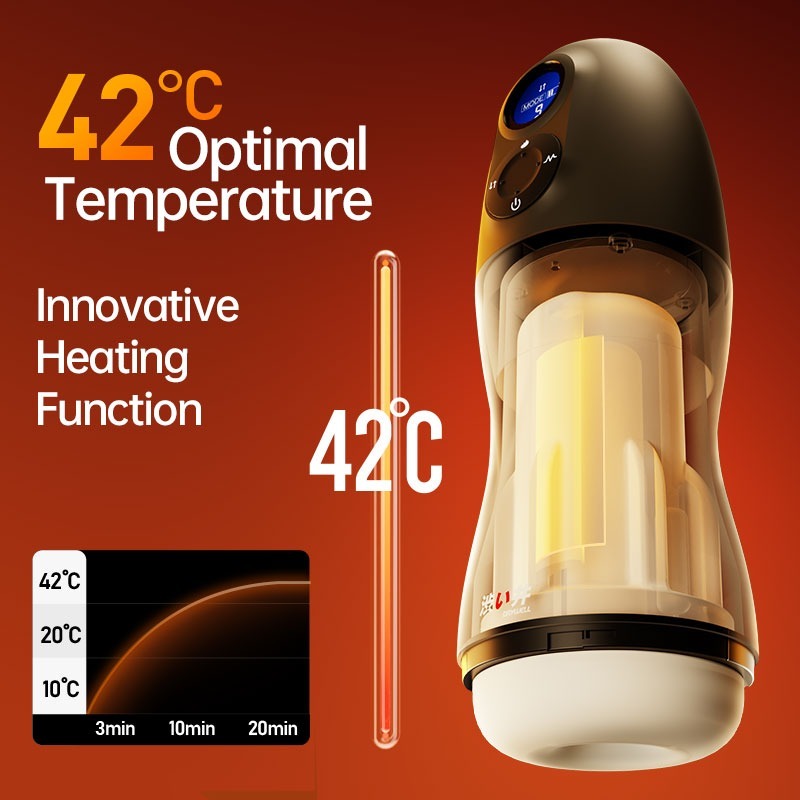 Atom Auto Thrusting, Heating, Vibrating Masturbator - Masturbators and Strokers