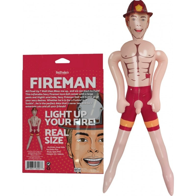 Fireman Inflatable Doll Love Doll by Hott Products - Love Dolls