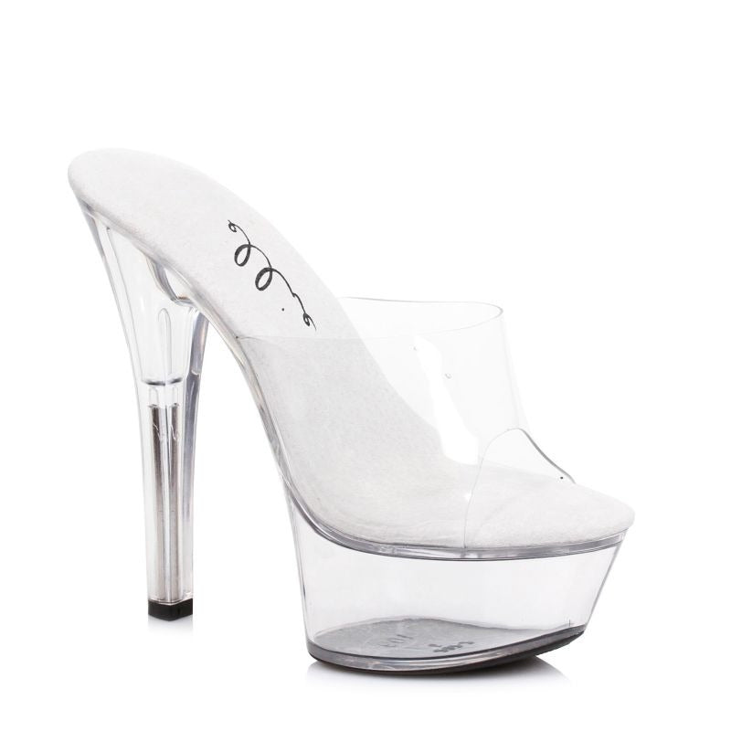 Clear Slip-On Sandal with 6 Inch Stilettos by Ellie Shoes - Womens Footwear